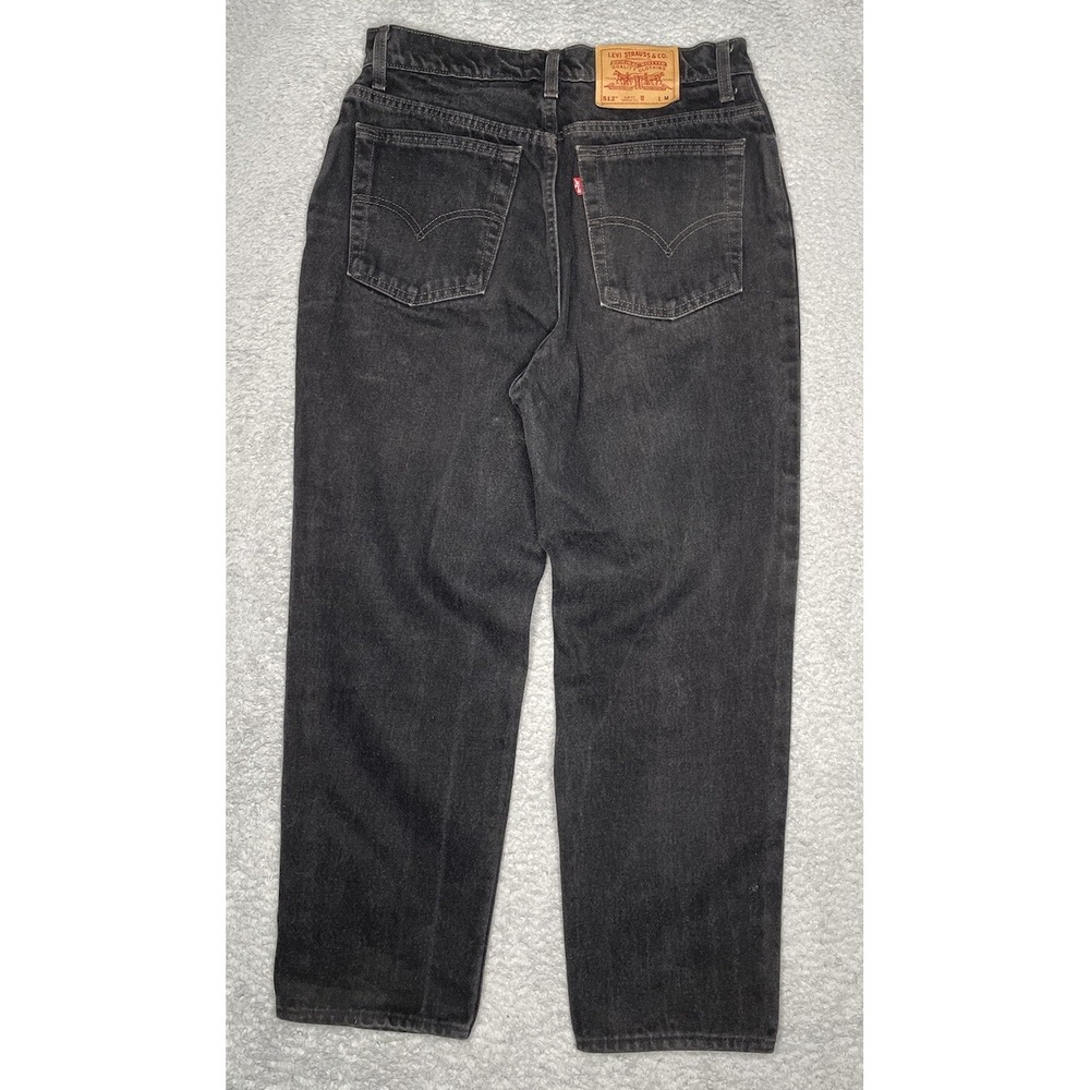Vintage Levis 512 Jeans Womens Sz 13 JR M Black Slim Fit Tapered Leg Made In USA - Picture 5 of 16